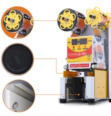 MÁY DẬP NẮP CỐC TRÀ SỮA TỰ ĐỘNG CÓ ĐẾM SỐ CỐC